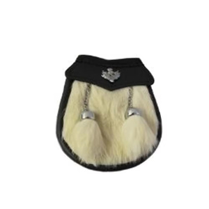 Sporran écossais traditionnel en cuir de vachette pleine fleur avec ceinture à chaîne, en vente en ligne - Product Image 3