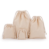 Emballage cadeau de bijoux recyclés avec logo personnalisé en tissu personnalisé Petite pochette Sacs à chaussures en toile de coton avec cordon de serrage Sac à poussière en coton avec logo