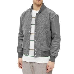 OEM Customized Logo Embroidery Canvas Waterproof Breathable Wool Sleeve Regular <b>Varsity</b> <b>Jacket</b> Men Winter 2026 - Product Image 4