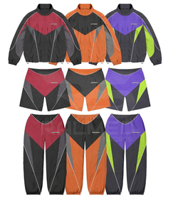 Chándal Cortavientos con Pantalón y Chaqueta 100% Nailon, Logotipo de Marca, Paneles con Líneas Reflectantes, Chándal Cortavientos de Trabajo para Hombre - Product Image 1