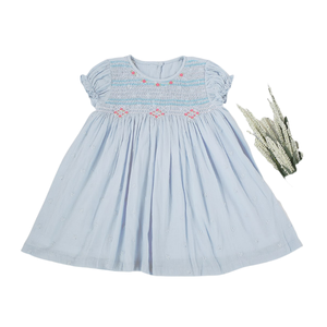 Ropa de boutique para niñas de alta calidad, Manga corta Ahumada a mano, producto premium fabricado en Vietnam para niños - Product Image 3