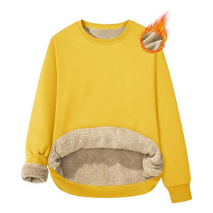 Sudadera con capucha de forro polar acogedora, informal, holgada, para mujer, suéter térmico de invierno, jersey suave de manga larga, top cálido - Product Image 2