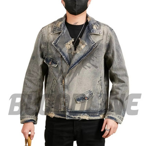 Women's <b>Denim</b> Blouson Jacket Full Sleeve Single Button Button Collar Cotton Lined Washed Solid Black Winter <b>Coat</b> Quick Dry - Product Image 1