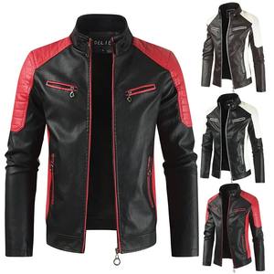 Veste pour homme de haute qualité avec fermeture éclair, OEM, en cuir PU à séchage rapide, veste pour homme en gros, design de mode, veste de style penal - Product Image 4