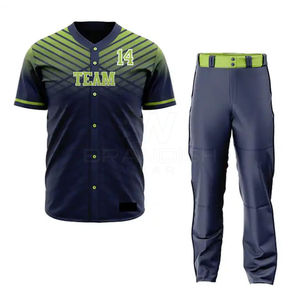 Uniforme de Béisbol Transpirable con Estampado de Nuevo Estilo, Tela 100% Poliéster, Colores y Diseños Personalizados, Precio Bajo, Alta Calidad - Product Image 1