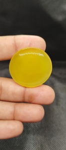 Natural Yellow <b>Onyx</b> Cabochon Smooth Polished Loose Gemstone UDGEMS Model 582 for Jewelry Making - Product Image 6