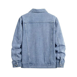 Chaqueta Vaquera Lisa para Hombre en Mezclilla Acolchada de Alta Calidad, Ropa Casual de Moda para Mujer, Chaqueta Vaquera para Hombre, Precio al por Mayor - Product Image 2