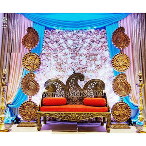 South Indian Wedding Decor Hanging FRP <b>Props</b> Paisley & Round Fiber Hanging <b>Prop</b> South Indian Style Fiberglass <b>Props</b> <b>for</b> Wedding - Product Image 1