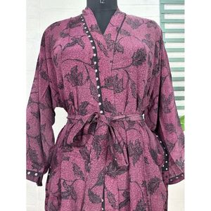 Kimono Vintage de Crepé de Seda, Ligero y Lujoso, Bata Suave y Cómoda, Regalo Perfecto para Mujer, para Usar por la Noche, Tejido de Seda - Product Image 2