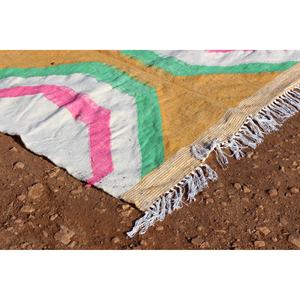 Alfombra Kilim abstracta bereber hecha a mano, gran rectángulo, tejido plano grueso de 10mm para sala de estar, dormitorio o pasillo de adolescentes - Product Image 5