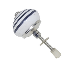 Vente en gros de boutons en céramique avec bandes noires et poignées de tiroir en métal Utilisation de commode de salon pour la cuisine Chambre à coucher Armoire - Product Image 2