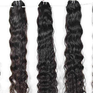 มัดผมมนุษย์บริสุทธิ์จากธรรมชาติที่ยังไม่ผ่านการทำสีธรรมชาติผมชาวอินเดียแบบเป็นลอน - Product Image 1