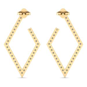 REYES Boucles d'oreilles de luxe en or jaune 14 carats certifiées GRA Moissanite pour femmes sur mesure OEM ODM bijoux fins cadeaux de mariage - Product Image 4