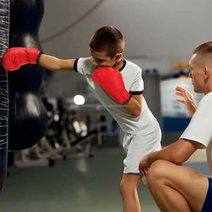 ถุงมือชกคุณภาพสูงสำหรับฝึกซ้อมมืออาชีพ MMA มวยไทย หนัง PU - Product Image 5
