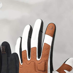 Gants de moto de course Band Brother BOB-MG-06 élégants en cuir synthétique de haute qualité, à doigts entiers, compatibles écran tactile et respirants - Product Image 5