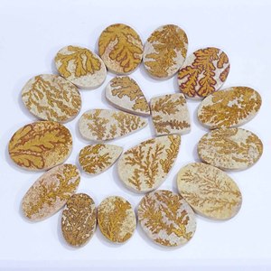 Lote al por mayor de cabujones de cuarzo ágata dendrítica psilomelana natural, formas y tamaños surtidos de 10-60 mm, personalizables para la fabricación de joyas. - Product Image 2
