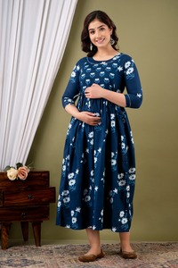 New Arrival Nursing Clothing <strong>Pregnancy</strong> Summer Breastfeeding Wear <strong>Clothes</strong> Cotton Maternity Dress Robe Zipper a Line <strong>Comfortable</strong> - Product Image 6