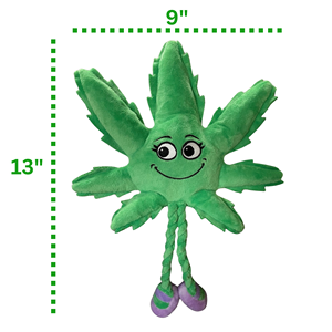 PAW:20 Mary Jane, le jouet pour chien en peluche mignon en forme de feuille de marijuana, parodie, et peluche pour adulte à poser sur étagère - Product Image 2