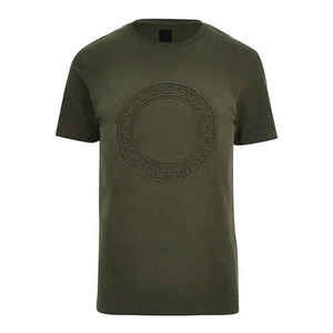 เสื้อยืดลายนูนสำหรับผู้ชายเสื้อคอตตอนผ้าใย100% พิมพ์ลายแขนสั้นออกแบบได้ตามต้องการยอดนิยมฤดูใบไม้ผลิ - Product Image 1