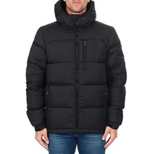 Chaqueta Acolchada Sólida para Hombre al por Mayor |   Chaqueta de Invierno de Poliéster con Cuello Alto |   Fabricante OEM ODM - Product Image 2