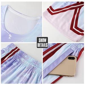 Venta al por mayor nuevo equipo en blanco Laker baloncesto Jerseys transpirable diseñar su propio baloncesto uniforme traje hecho conjuntos - Product Image 5