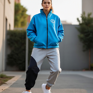 Vêtements de sport pour femmes Jogging Training Wear Survêtement de football Vente en gros Veste légère à fermeture éclair pour camionneur Pantalon de survêtement Ensemble deux pièces - Product Image 5