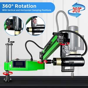 เครื่องต๊าปเกลียวไฟฟ้าความแม่นยำสูงสำหรับเหล็ก ขนาด M6-M36 ความยาวแขนต๊าป 1200 มม. และหัวจับแบบ ANSI 9 นิ้ว พร้อมแขนหมุนได้ 360 องศา - Product Image 3