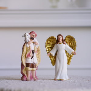 Witt 11 cái/bộ Giáng Sinh máng cỏ thiết lập nhân vật thiết lập bức tượng đồ trang trí tôn giáo Chúa giáng sinh Christian Quà Tặng nhựa thủ công mỹ nghệ - Product Image 3