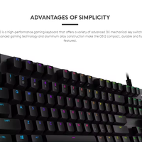 Özel rus için Logitech G512 kablolu RGB oyun klavyesi ergonomik ofis/PC/cep bilgisayar Laptop ve Tablet için Gamer tasarım
