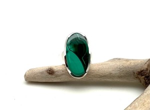925 argent Sterling plaqué rhodium Malachite pierres précieuses Style Boho bague de mariage à la main pour les femmes cadeau maman - Product Image 2