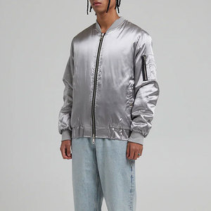 Chaqueta Varsity de Satén para Hombre, Diseño Más Reciente, Artículo de Invierno, Logotipo de Marca, Hecha de Spandex/Poliéster - Product Image 3