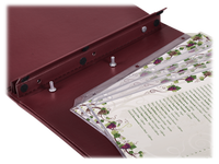Sampul Menu Kulit Restoran 9x12 Inci dengan Penyangga Sekrup, Penampil Menu Bergaya, Warna Dapat Disesuaikan, Kemasan untuk Hotel dan Restoran
