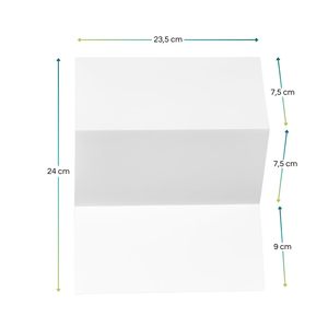 1800 asciugamani monouso a 2 strati in cellulosa a 2 strati a forma di 23.5x24 cm di colore bianco a forma di Z - Product Image 2