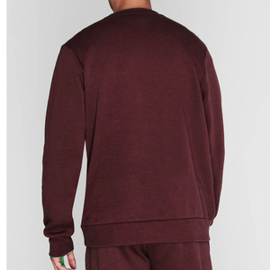 Sudadera con Capucha Extra Grande de Color Sólido y Corte Ajustado para Hombre, Servicio OEM Personalizado, Logotipo Personalizado, Sudadera con Cuello Redondo para Hombre en Venta - Product Image 5