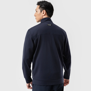 Veste à fermeture éclair à col montant de style formel pour hommes avec service OEM disponible - Product Image 4