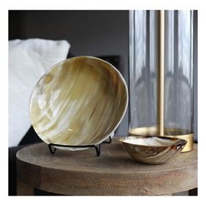 Genuine Ox Horn Steel Dinnerware <b>Set</b> Bowls Dishes Serving Mixing Bowl with Palm Lathering <b>Shave</b> Bowl Top Product In 2025 - Product Image 6