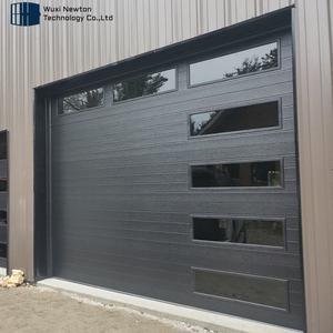 Prix <span class=keywords><strong>de</strong></span> gros Portes <span class=keywords><strong>de</strong></span> <span class=keywords><strong>garage</strong></span> sectionnelles modernes en acier durable texturé en daim Design peu encombrant avec accès piétonnier - Product Image 4