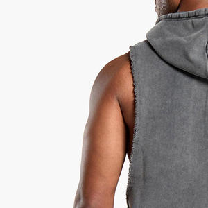 Camiseta sin mangas para hombre 2026 con bordado de insignia, de punto de algodón y fibra de bambú para entrenamiento - Product Image 5