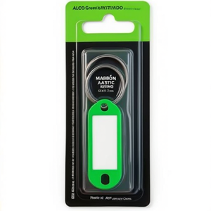 Llavero de Plástico Verde ALCO, 52 x 21 x 3 mm, 10 Unidades por Paquete, Cadenas de Llaves de Plástico - Product Image 2