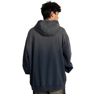 Sweats à capuche d'hiver délavés à l'acide de haute qualité pour hommes Logo personnalisé Conception personnalisée Polaire polyester/coton sur mesure pour adultes - Product Image 6