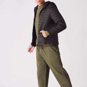 <b>High</b> Quality 2026 Custom LOGO Men's Down Puffer Jacket Oversize Plain Oversized <b>Black</b> Puffer Jackets for Winter - Product Image 4