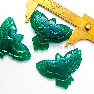 พลอยแกะสลักรูปนกอินทรีสีเขียว AAA, พลอยธรรมชาติรูปนกอินทรีสีเขียว, พลอยแกะสลักแบบหลวมสำหรับทำจี้, ขนาด 40 มม. ลดราคา - Product Image 5