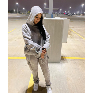 ชุดวอร์มสเวตเตอร์พลอยเทียมสำหรับผู้หญิงชุดวอร์มทรงโอเวอร์ไซส์ทรงโอเวอร์ไซส์ - Product Image 4