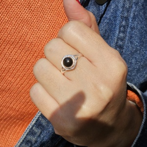 Beautiful <b>Black</b> <b>Onyx</b> Silver Gemstone <b>Ring</b> Best Gift for Christmas - Product Image 4