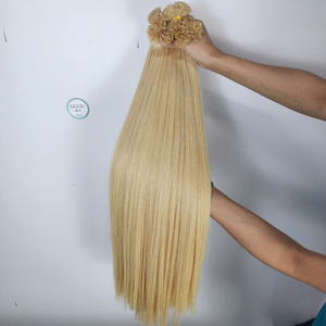 Extensions de cheveux humains vierges Remy vietnamiens de qualité supérieure, lisses comme des baguettes, avec pointes en kératine, en vrac, double trame, toutes couleurs - Product Image 4