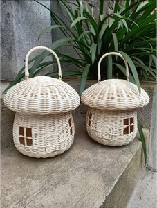 Adornos decorativos de ratán para árbol de Navidad, campana de mimbre hecha a mano, regalo de vacaciones colgante - Product Image 6