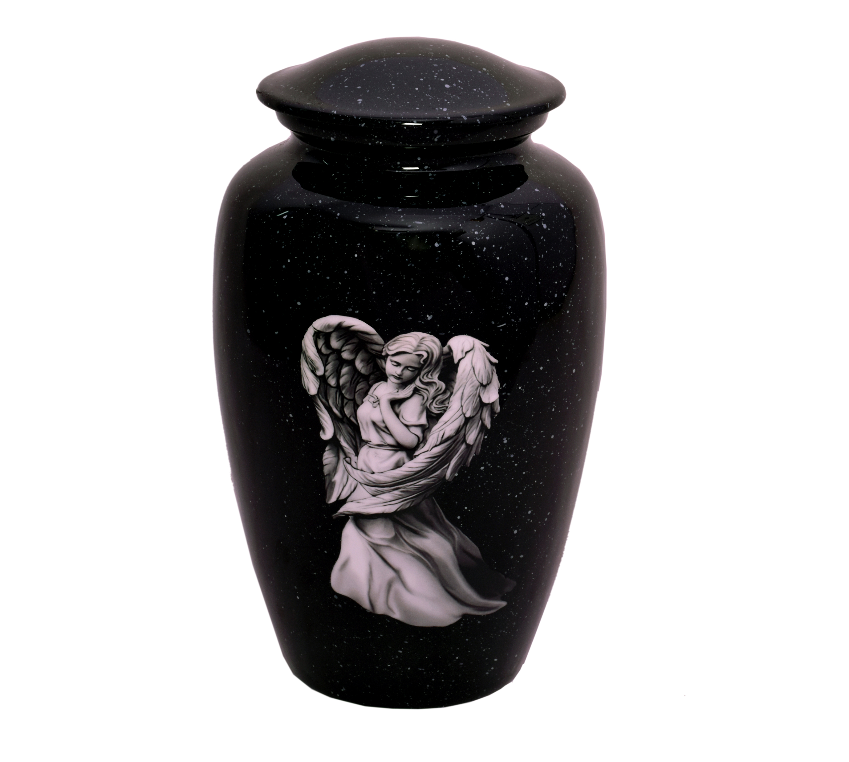 Классическая урна с ангелом для человеческого зола, урна для кремации для взрослых, Успокаивающая, Классическая отделка, 10,5 дюймов