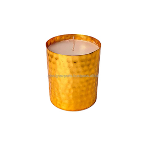 Metal Handcrafted Scented Wax Pillar Candles Aroma Candles for Home Office and All Festival Decoration - Product Image 1