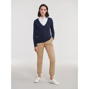 Cardigan en tricot à col en V pour femmes, polos promotionnels personnalisés - Product Image 5