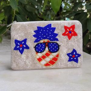 Monedero Tradicional Indio con Cuentas, Hecho a Mano, Mini Cartera Étnica, Suministro al por Mayor de Tela - Product Image 3